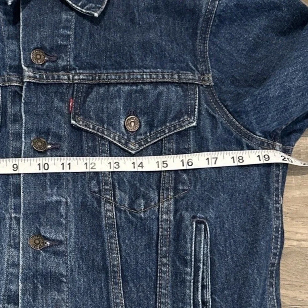 Vintage Levi's 70506-0216 Denim Trucker Jacket Men Size 40 Dark Wash Canada - Picture 7 of 9